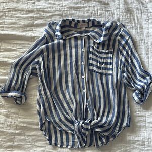 Vixen sheer striped top